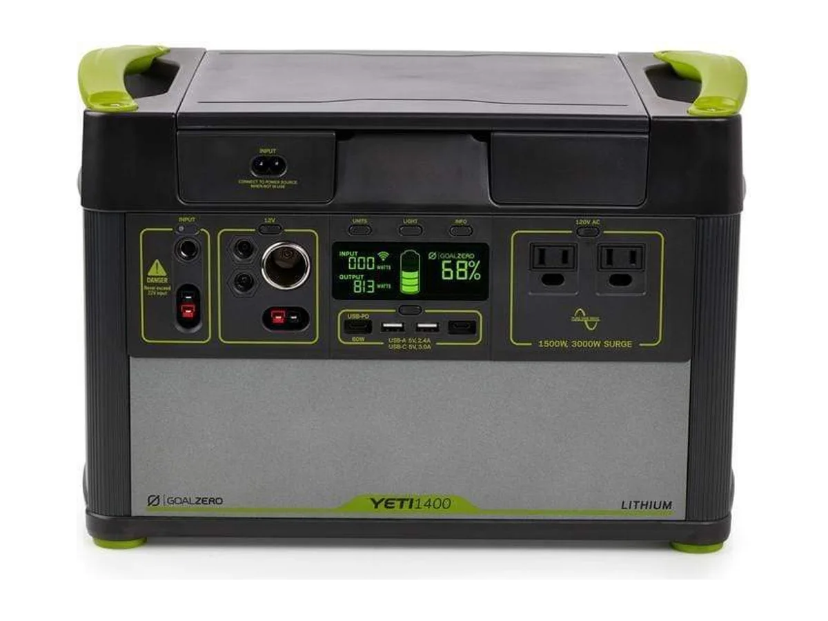 Goal Zero Yeti 1400 Lithium Portable Power Station With Wifi | Solar Generator