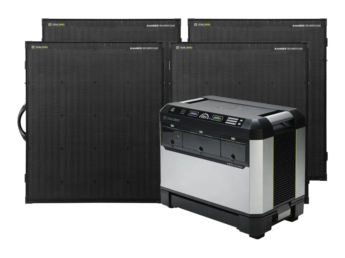 Yeti PRO 4000 + (4) Ranger 300 BC Solar Generator