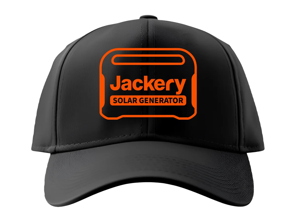 Jackery Solar Generators Black Long Bill Baseball Hat