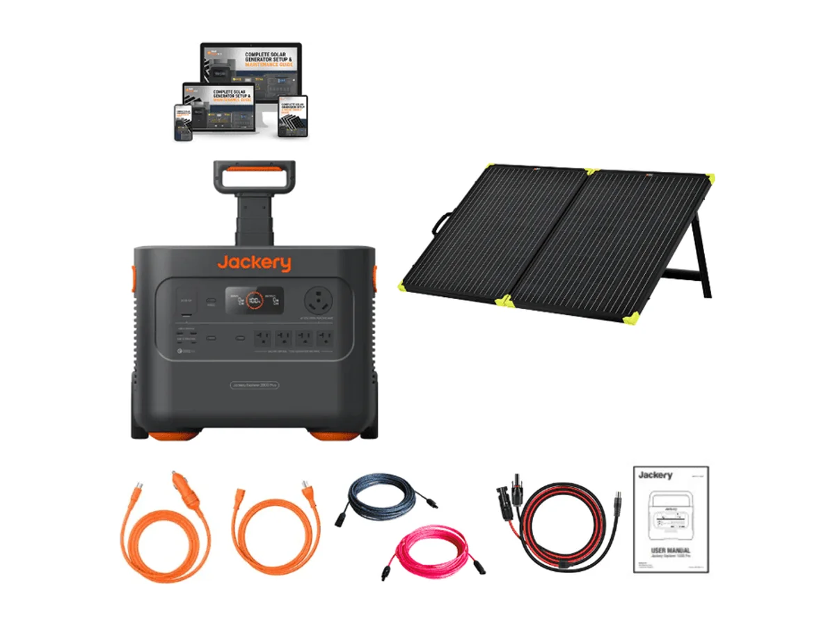 Jackery Explorer 2,000 PLUS - 2,042Wh / 3,000W Portable Power Station + Choose Your Custom Bundle | Complete Solar Kit