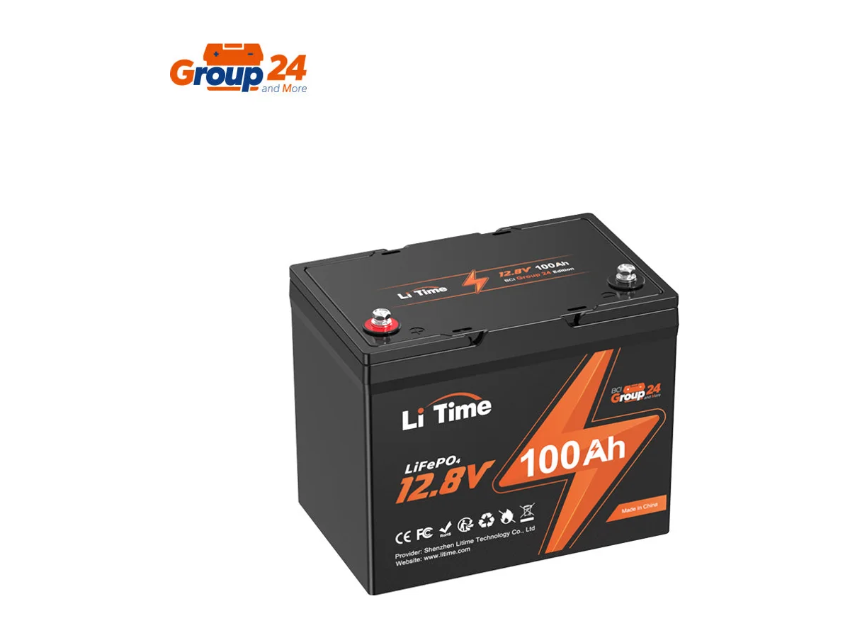 LiTime 12V 100Ah Group 24 Deep Cycle LiFePO4 Lithium Battery