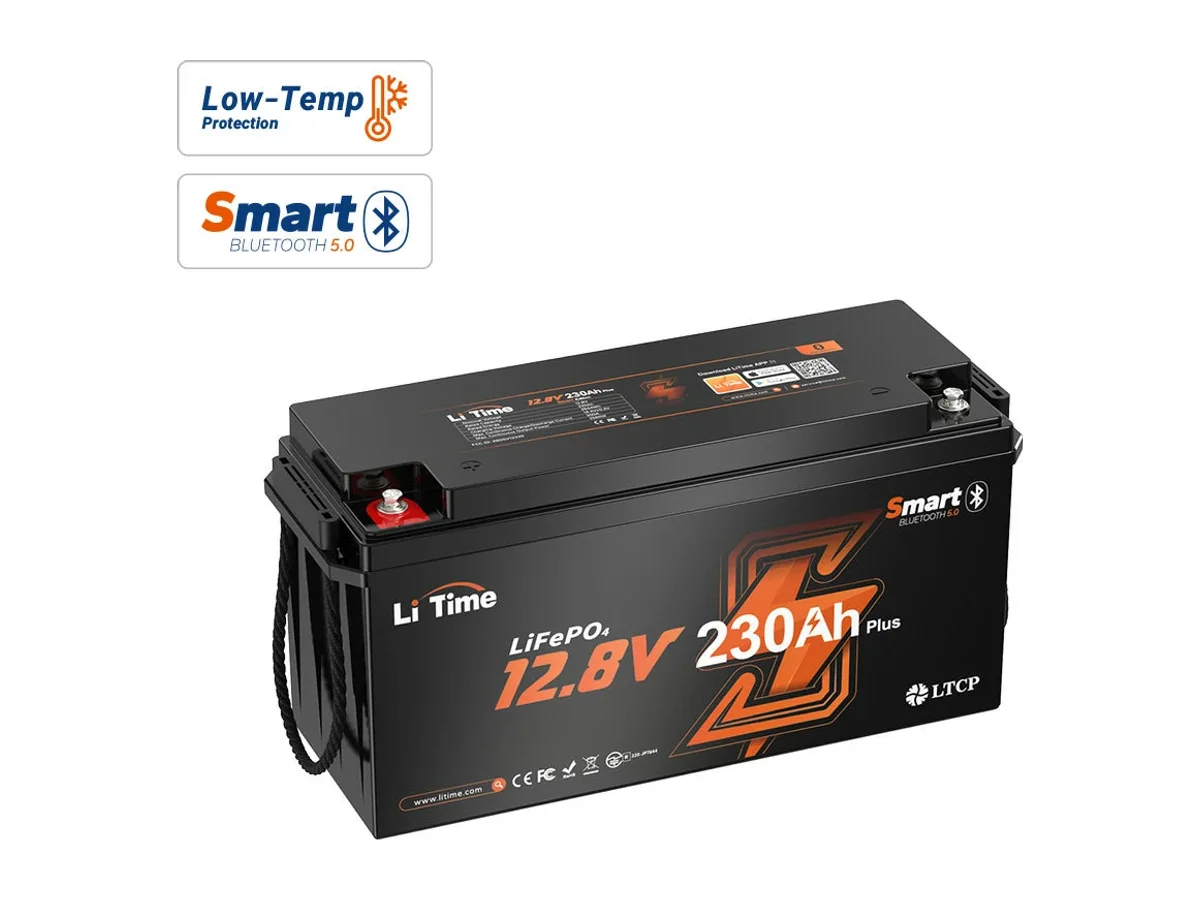 LiTime 12V 230Ah 2944Wh Bluetooth Lithium Battery for RV and Truck