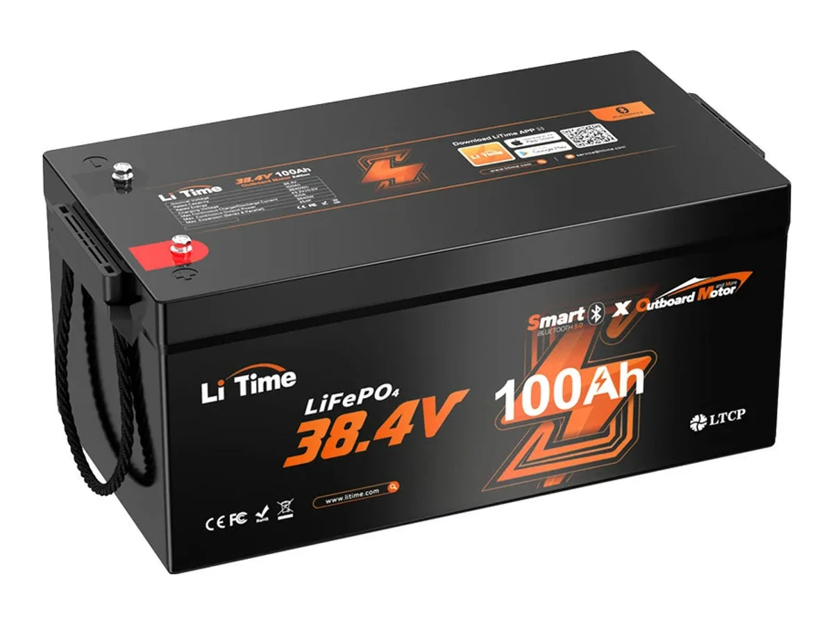 LiTime 36V 100Ah OBM Marine Battery for Trolling Motors & Electric Outboard Motors