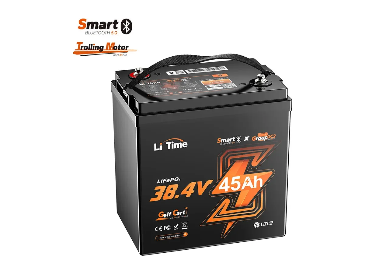 LiTime 36V 45Ah TM Lithium Battery for Marine Trolling Motor with Bluetooth