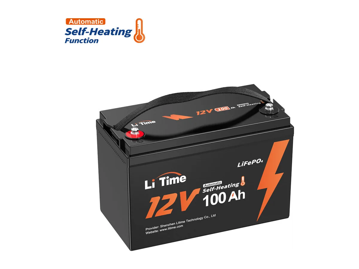LiTime 12V 100Ah Self Heating LiFePO4 Lithium Battery