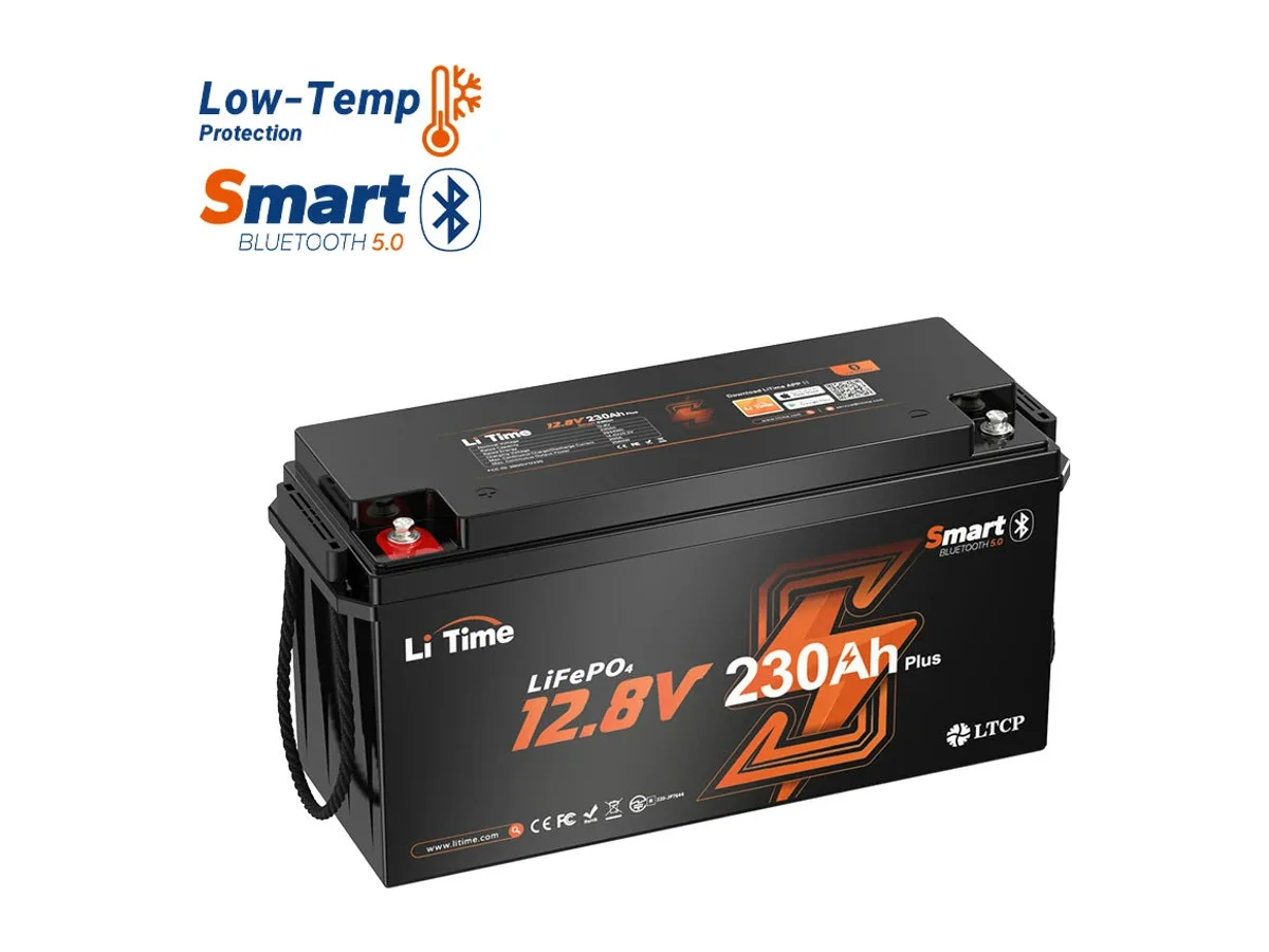 LiTime 12V 230Ah Bluetooth Lithium RV Battery with Low-Temp Protection