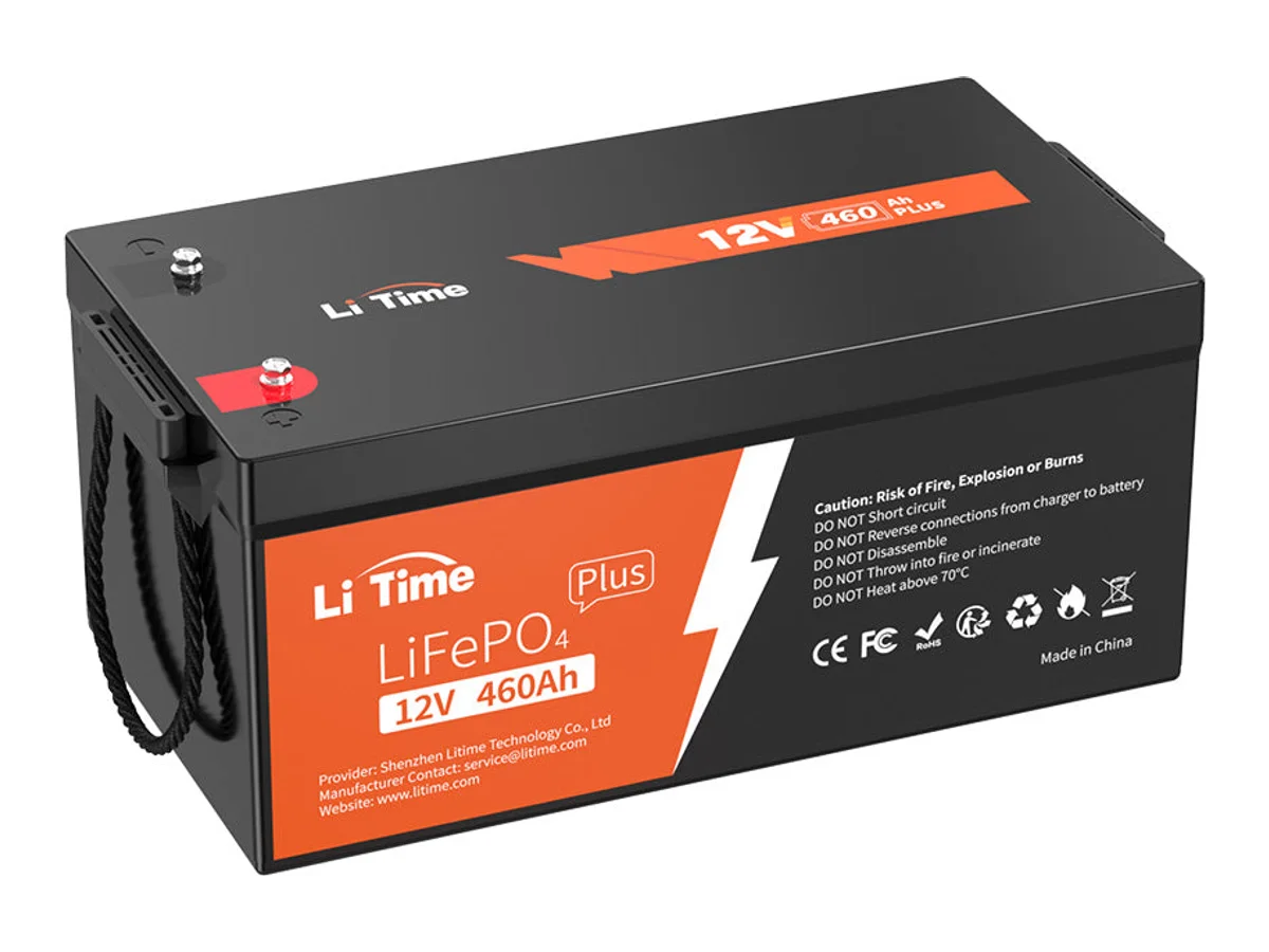 LiTime 12V 460Ah LiFePO4 Lithium Battery, 250A BMS, 5888Wh Energy