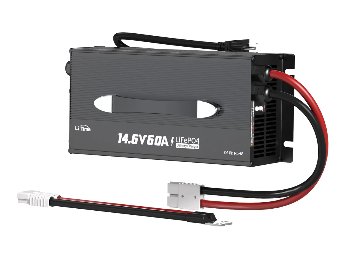 LiTime 12V(14.6V) 60A LiFePO4 Lithium Deep Cycle Smart Battery Charger