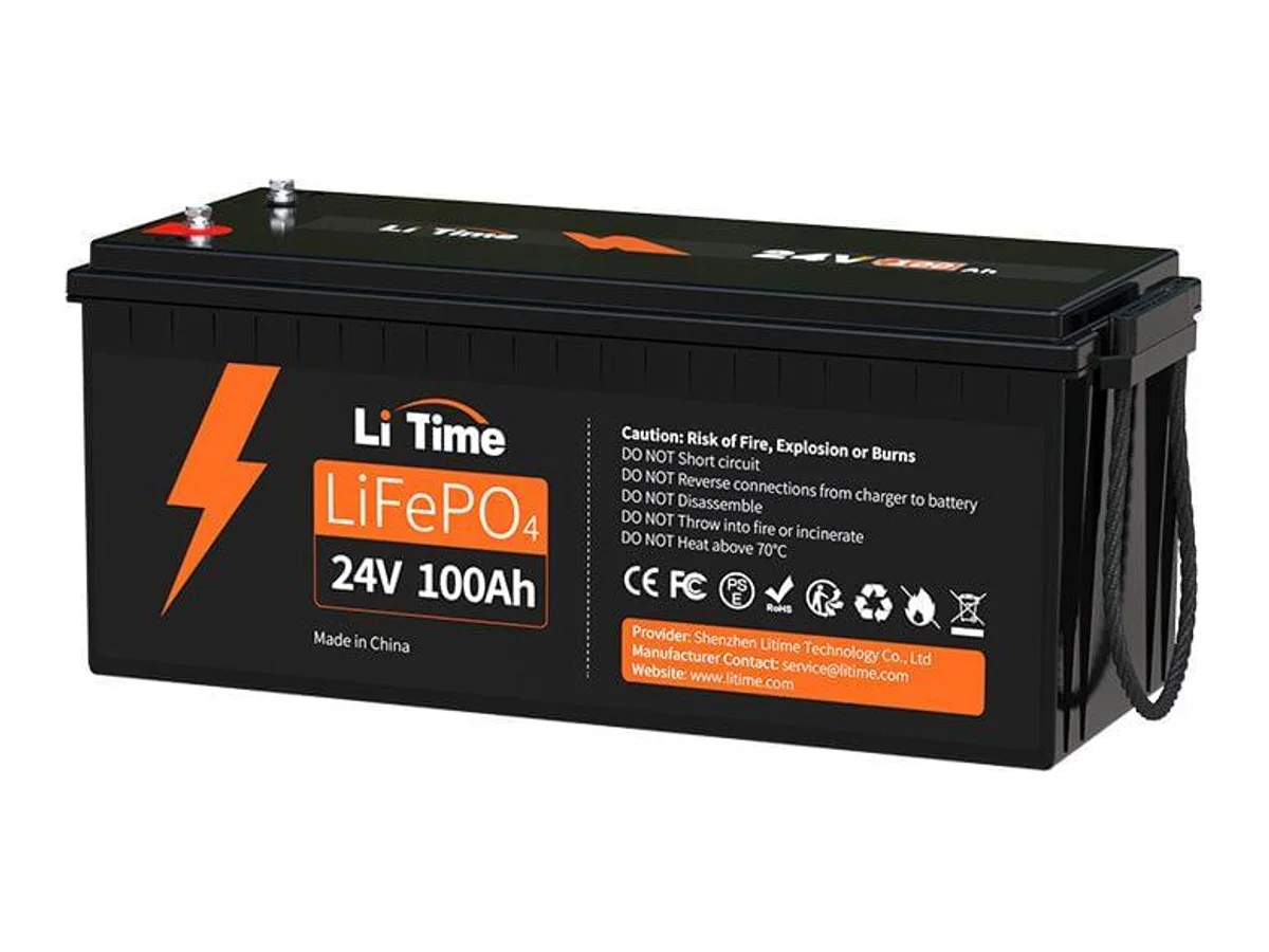 LiTime 24V 100Ah LiFePO4 Lithium Battery