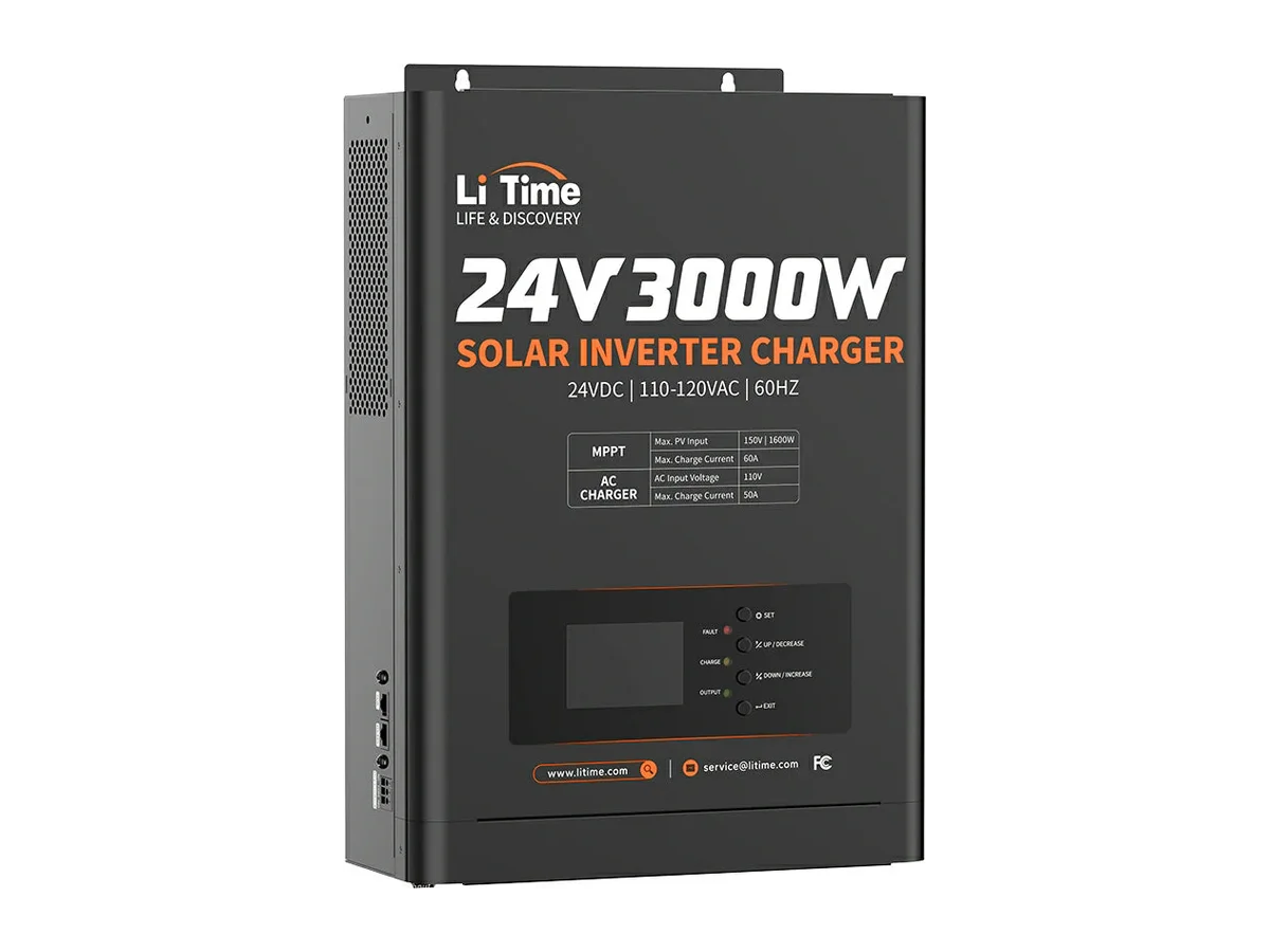 LiTime 24V 3000W Pure Sine Wave Solar Inverter Charger