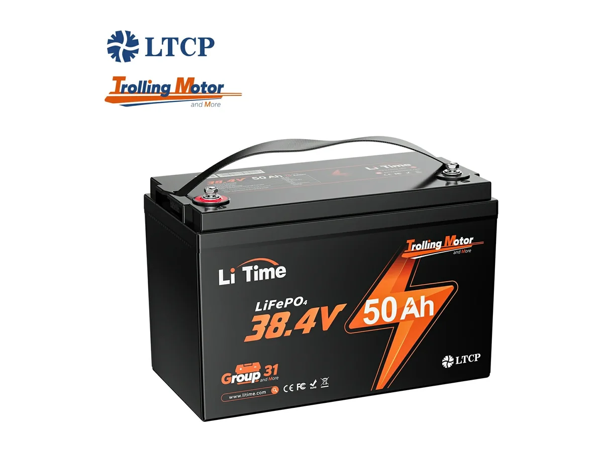 LiTime 36V 50Ah Marine Trolling Motor LiFePO4 Lithium Battery