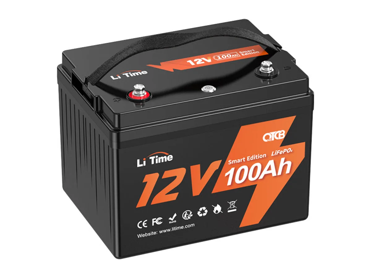 LiTime 12V 100Ah Smart LiFePO4 Lithium Battery