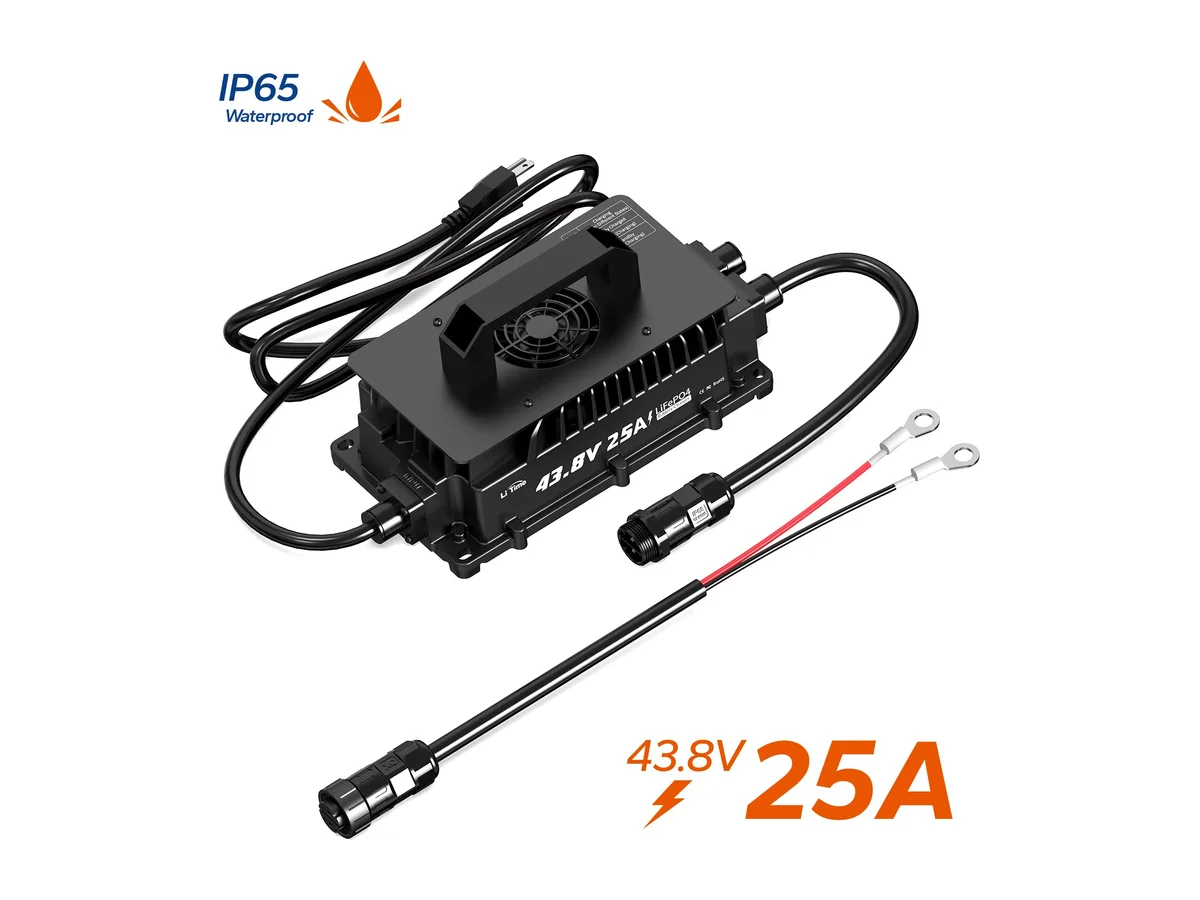 LiTime 36V (43.8V) 25A Lithium Golf Cart Waterproof Battery Charger