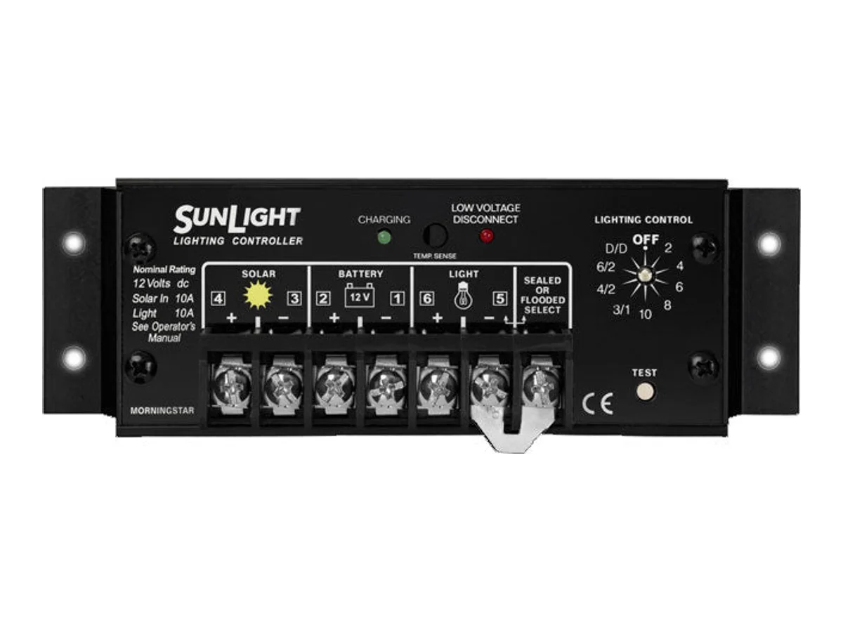 Morningstar SunLight 10A 12V Charge Controller and Lighting Controller - SL-10L-12V