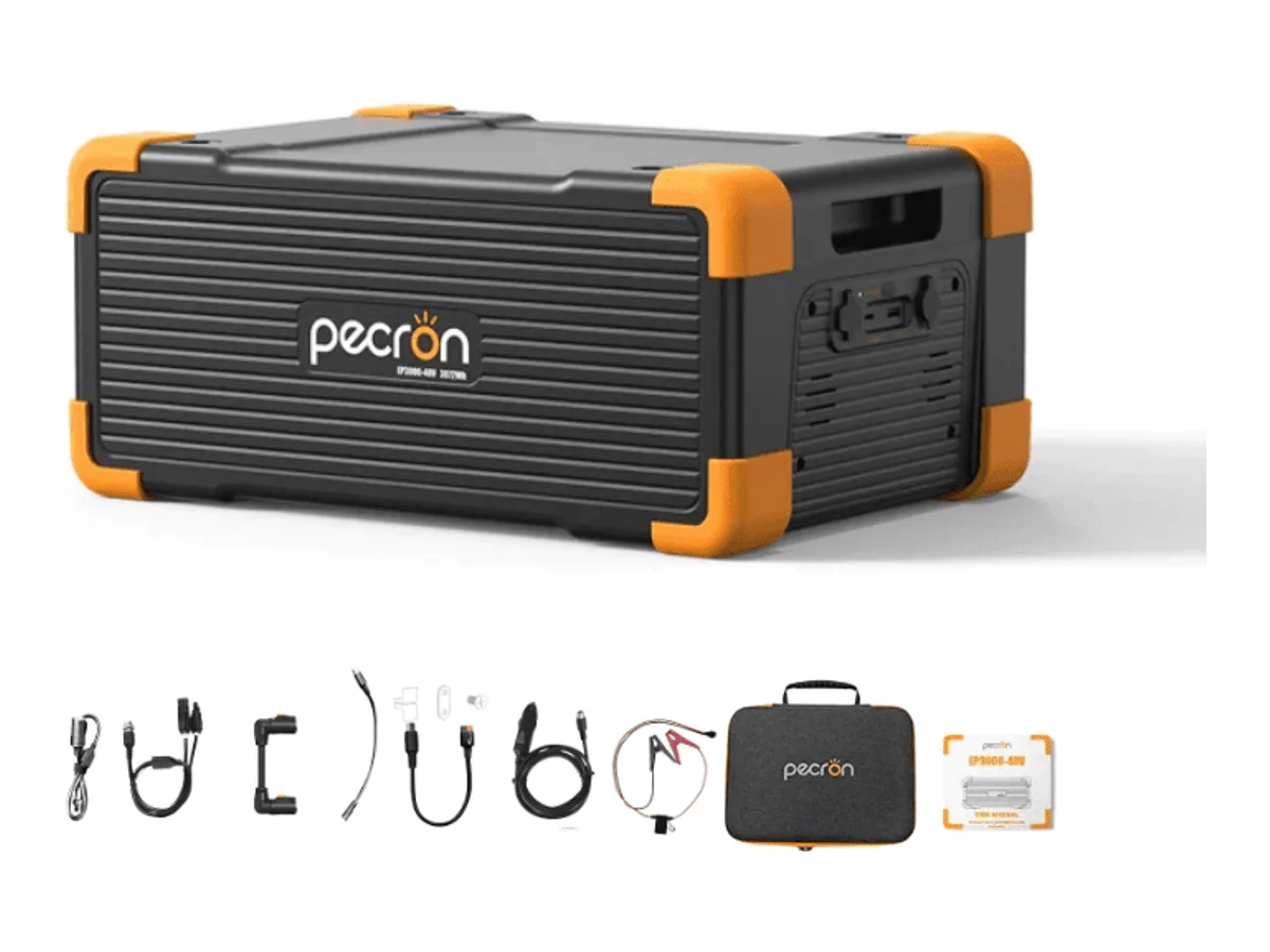 PECRON EP3800-48V | 3,840Wh LiFePO4 Expansion Battery | 51.2V 75Ah | For E1000LFP/E1500LFP/E2400LFP/E3600LFP/F3000LFP