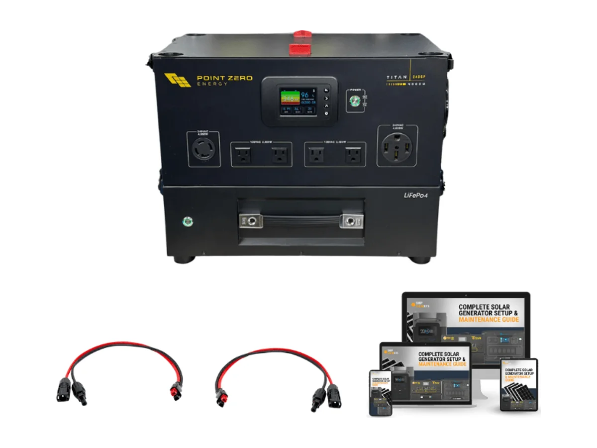 Point Zero Energy Titan 240SP Solar Kits - 4,000W / 2,500Wh Portable Power Station + Choose Your Custom Bundle