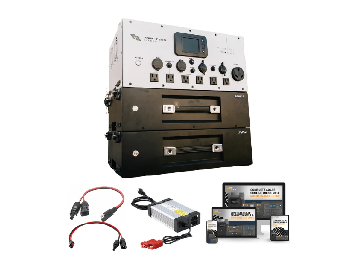 Point Zero Energy Titan Boost 3,000W Expansion Solar Kits | 5,000-7,500Wh Portable Power Station + Choose Your Custom Bundle