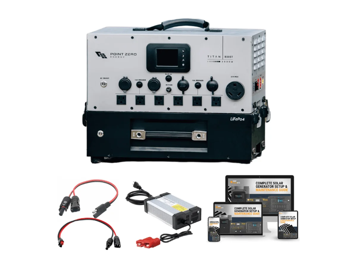 Point Zero Energy Titan Boost Solar Kits - 3,000W / 2,500Wh Portable Power Station + Choose Your Custom Bundle