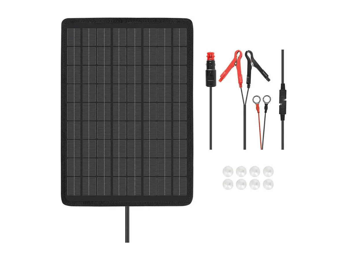 10W Solar Battery Trickle Charger Maintainer