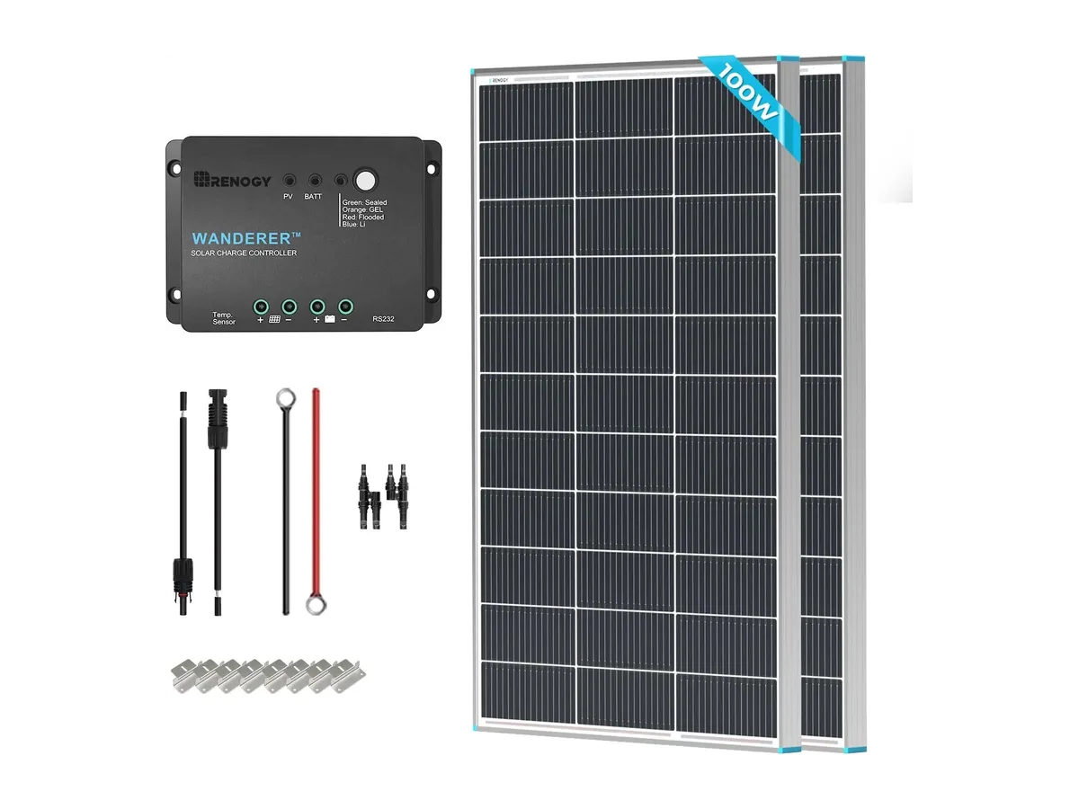 200W 12V Starter Solar Panel Kit