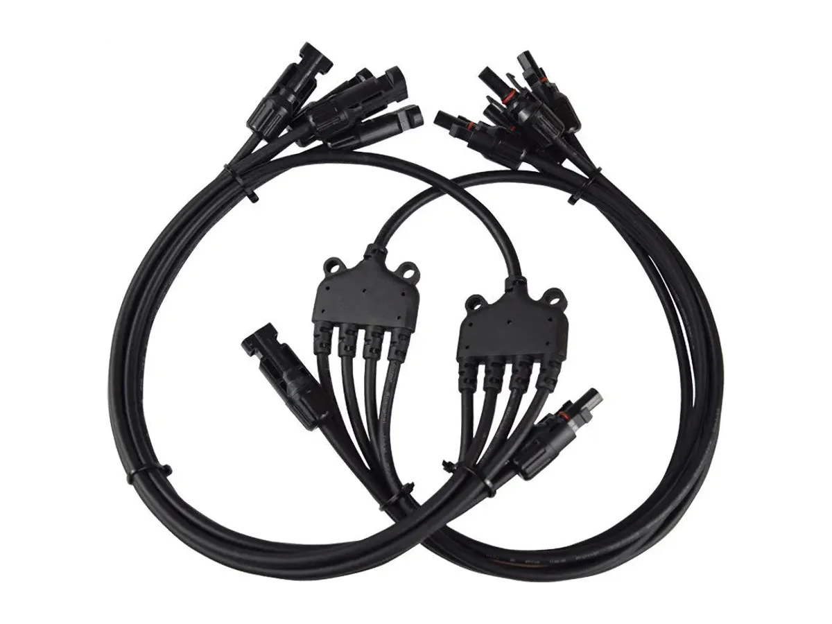 4 to 1 Solar Branch Connectors MMMMF+FFFFM Pair