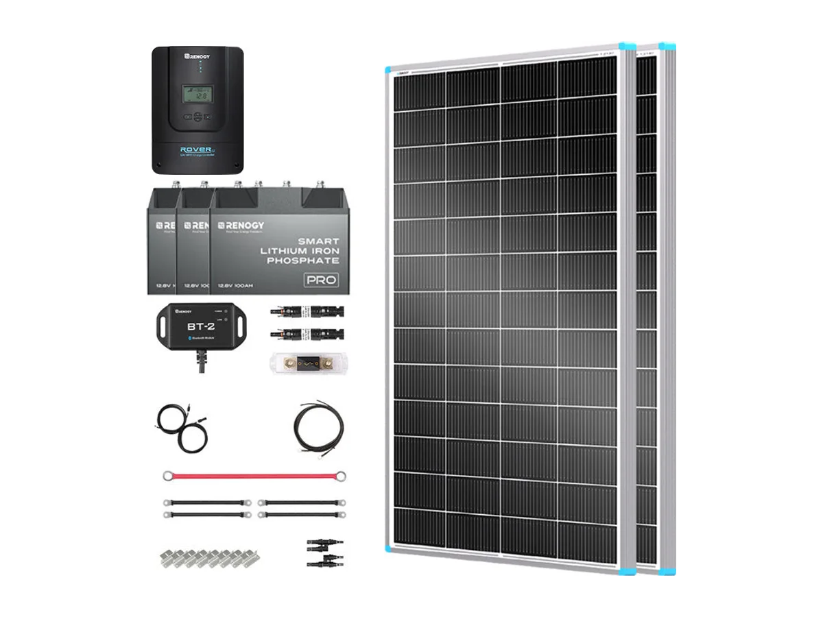 800W 12V Complete Solar Panel Kit with 3.6kWh Battery