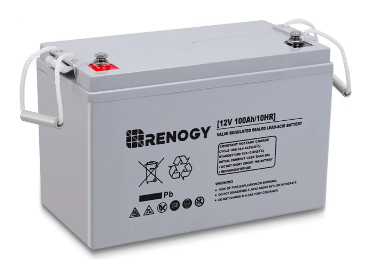 Renogy Deep Cycle AGM Battery 12 Volt 100Ah | RNG-BATT-AGM12-100