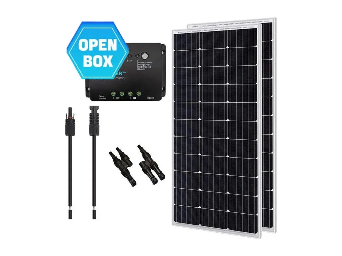 Open Box Renogy 200 Watts 12 Volts Monocrystalline Solar Bundle Kits