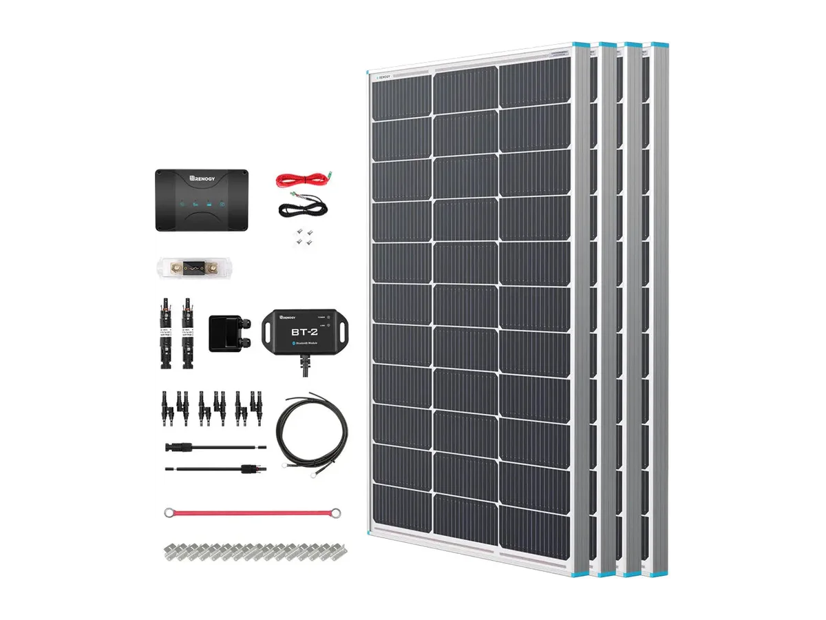 400W 12V Essential Solar Panel Kit with DC-DC Assembly