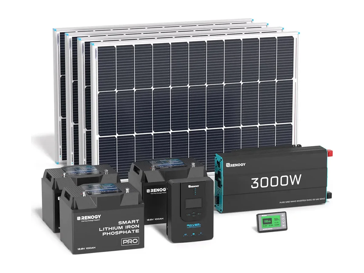 400W 12V Complete Solar Panel Kit with 3.6kWh Battery