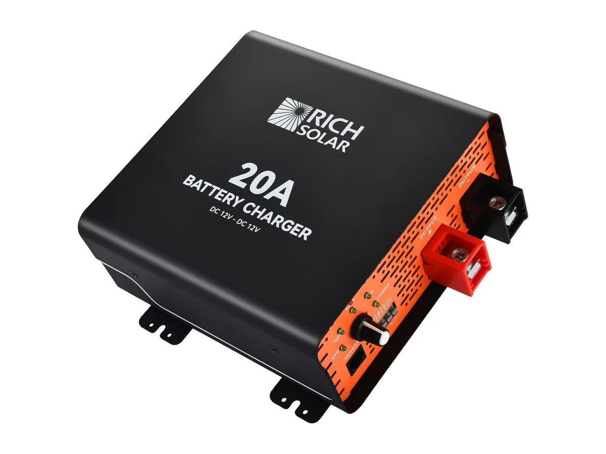 12V 20A DC-DC Battery Charger for RV, Van, Boat, Off-Grid | Lithium & Lead-Acid Batteries