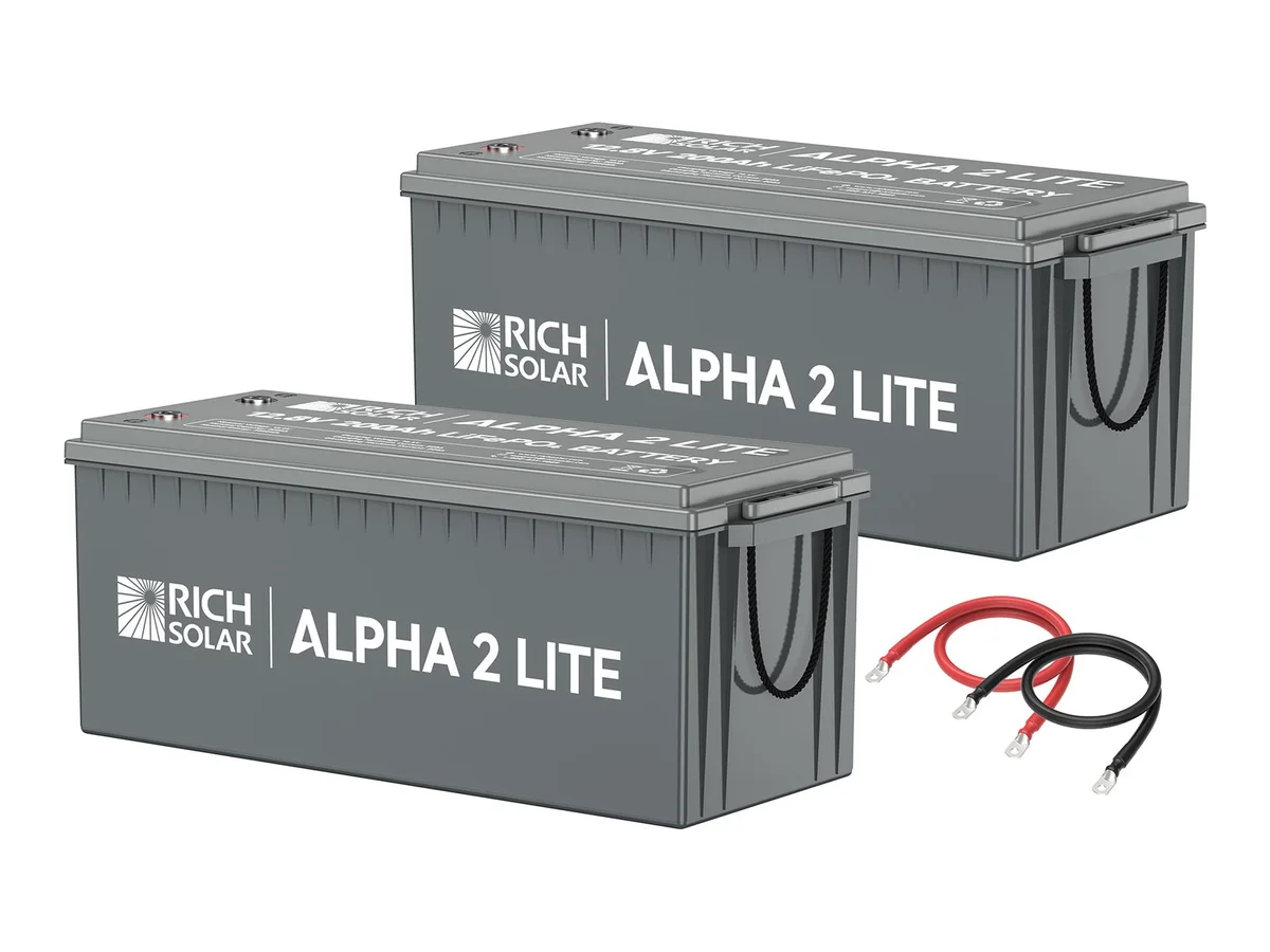 400Ah 12V LiFePO4 Off-Grid Battery Kit | 5.12kWh Deep Cycle Lithium Battery Bank | Powerful 400Ah Battery Kit for RVs, Trailers, Cabins, Campers, Vans, Off-Grid | 2 X ALPHA 2 LITE in Parallel