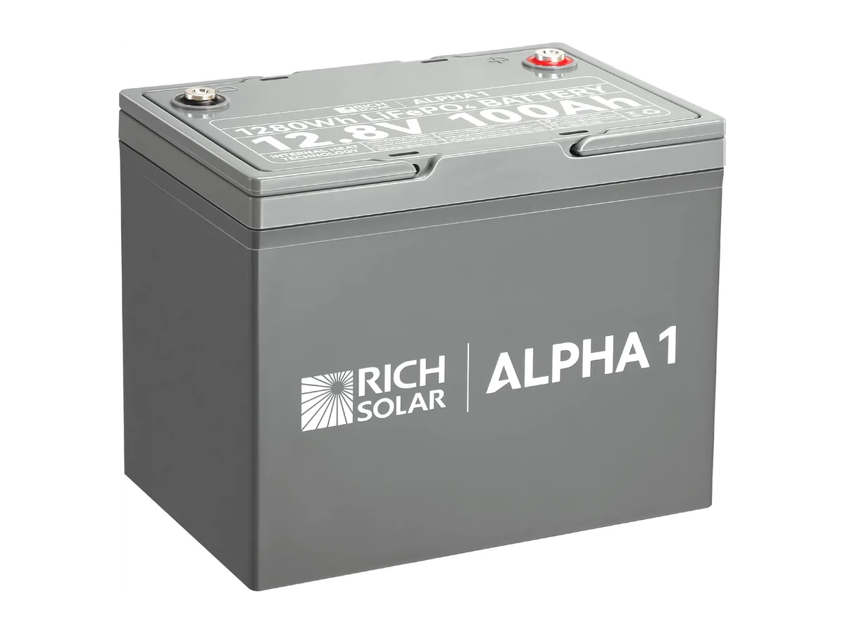 ALPHA 1 | 12V 100Ah LiFePO4 Battery | Powerful 12V Lithium Battery for RVs, Trailers, Vans, Boats, Off-Grid | 5,000 Lifetime Cycles | Bluetooth and Internal Heat Technology
