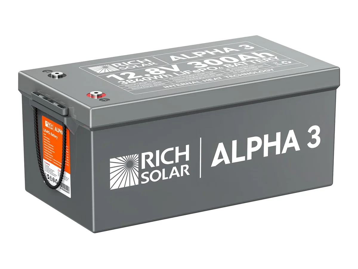 ALPHA 3 | 12V 300Ah LiFePO4 Battery | 12V Lithium Battery for RVs, Cabins, Off-Grid | 5,000 Lifetime Cycles | Internal Heat Technology | Bluetooth