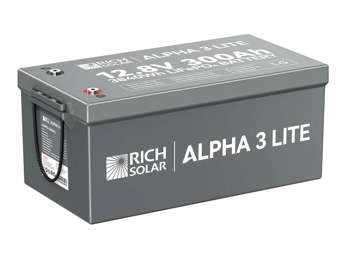 ALPHA 3 LITE | 12V 300Ah LiFePO4 Battery | 12V Lithium Battery for RVs, Cabins, Off-Grid | 4,000 Lifetime Cycles