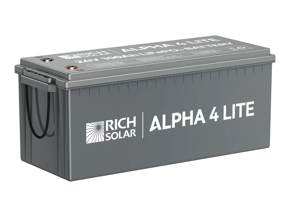 ALPHA 4 LITE | 24V 100Ah LiFePO4 Battery | Fast-Charging 24V Lithium Battery for RVs, Trailers, Vans, Boats, Off-Grid, Backup | 4,000 Lifetime Cycles | Best Value
