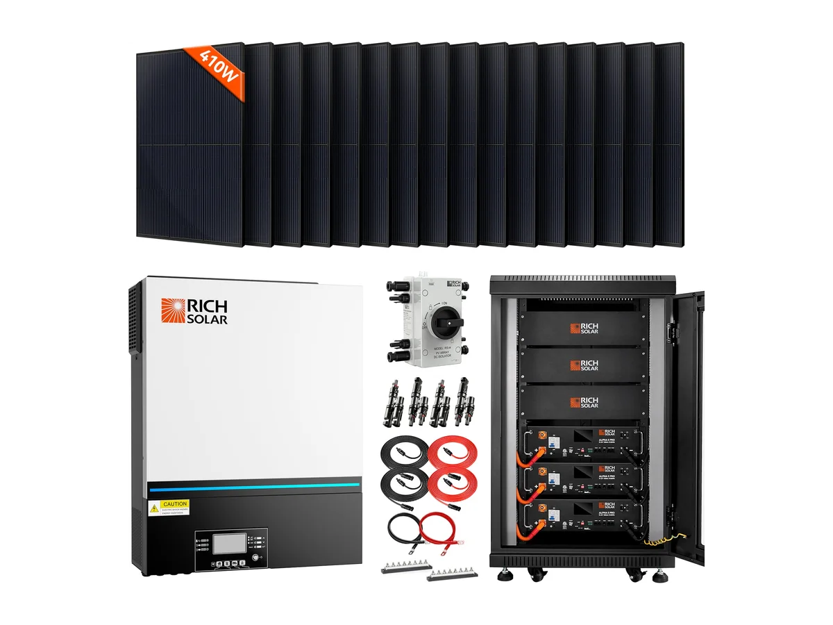 Complete Off-Grid Solar Kit RS-H6548 | 8000W PV Input 48V 120VAC Output + 6560(16x410) Watt Solar PV [KIT-SR0001]