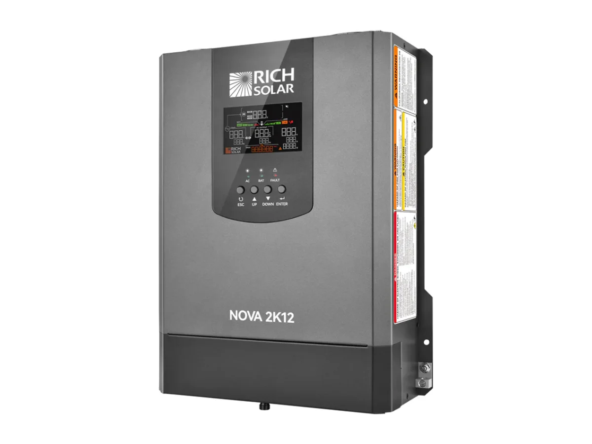 Rich Solar NOVA 2K12 2000W 12V Pure Sine Wave Inverter with Built-in Transfer Switch UL458 Certified