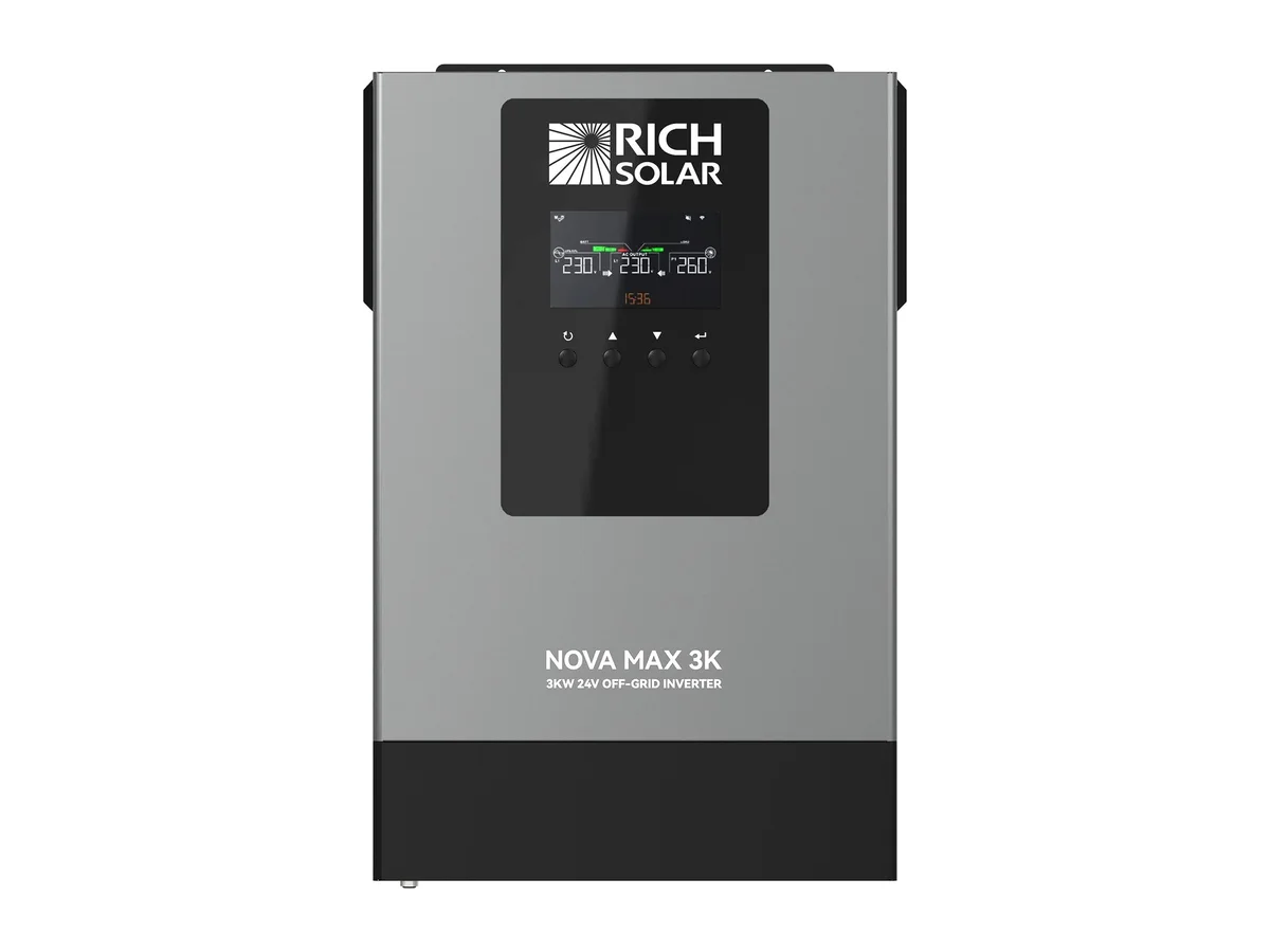 NOVA MAX 3K 2026 | 24V 3000W Off-Grid Hybrid Inverter | Pure Sine Wave Power for RVs, Campers, Vans, Trailers, Boats & Off-Grid Systems