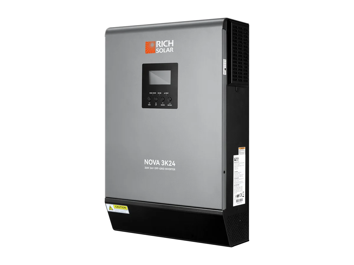 NOVA MAX 3K | 3000 Watt (3kW) 24 Volt Off-Grid Hybrid Solar Inverter | Powerful 3000W 24V Hybrid Inverter for RVs, Trailers, Campers, Vans, Trucks, Overlanders, Boats | #1 Ranked 24V Hybrid Inverter