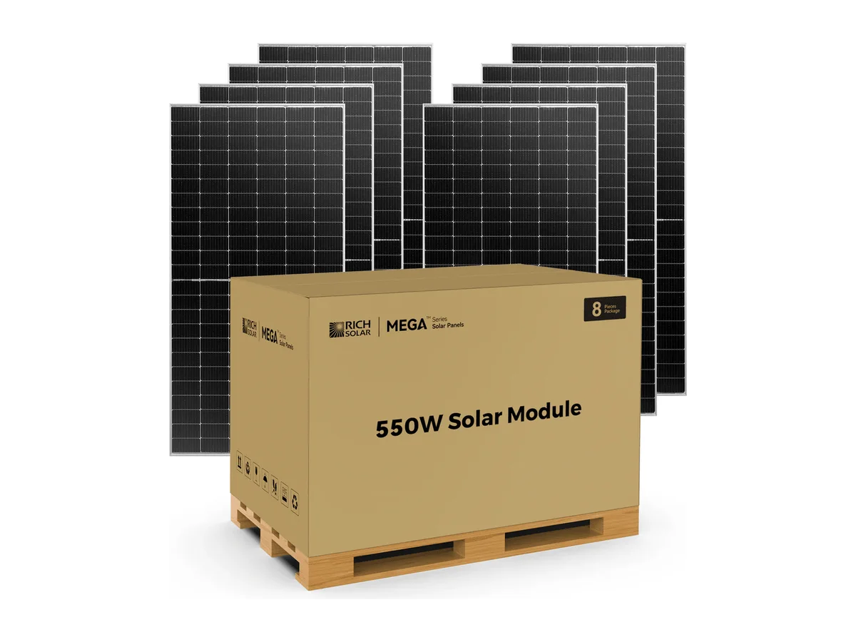 Rich Solar MEGA 550 Watt Bifacial Solar Panel | High Efficiency | Best Solar Panel for Grid-Tie and Off-Grid | UL Certified