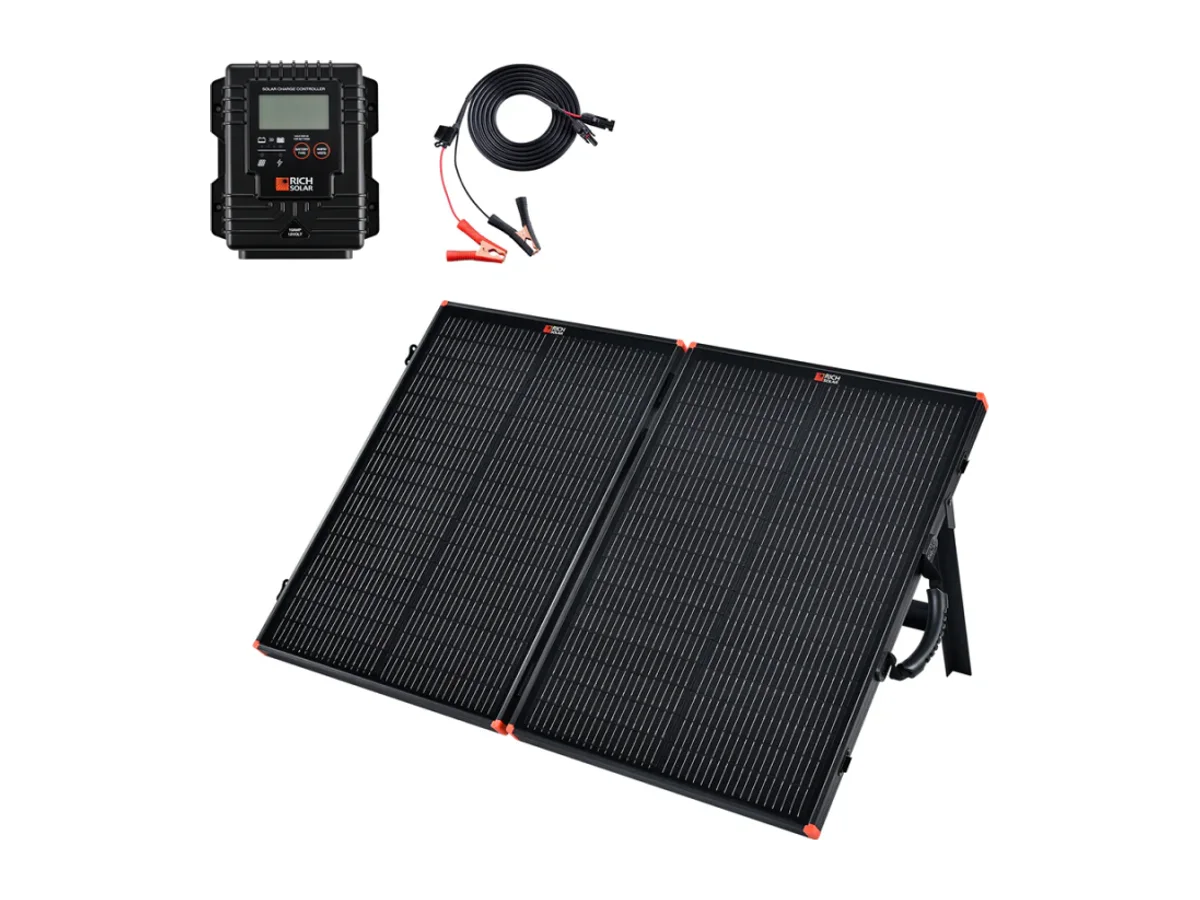 Rich Solar MEGA 100 Portable Briefcase Charging Kit 100 Watt Portable Solar Panel