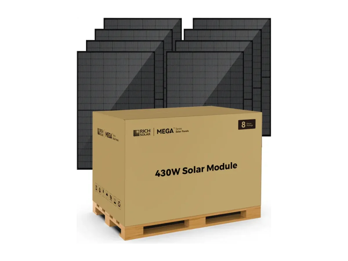Rich Solar MEGA 430W BIFACIAL Bifacial N-Type Premium 24V Grid-tie or Off-grid Solar Panel