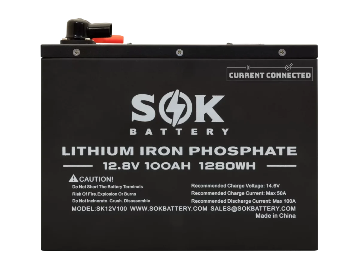 SOK 12V 100Ah LiFePO4 Deep Cycle Battery