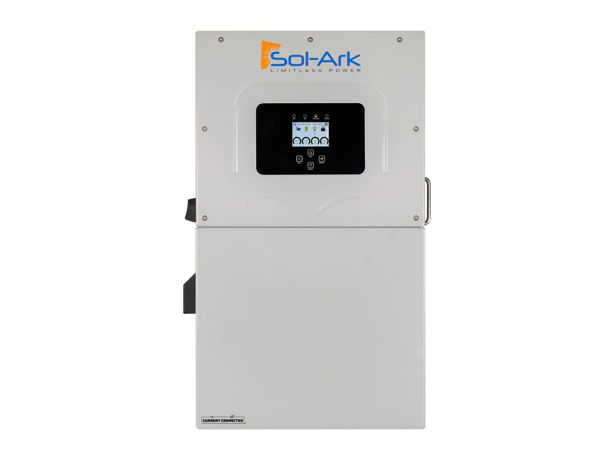 Sol-Ark 15K-2P 48V All-in-One Hybrid Inverter, 12kW-15kW AC Output, 19.5kW PV Input, UL 1741 & UL 9540 Lithium Battery Inverter