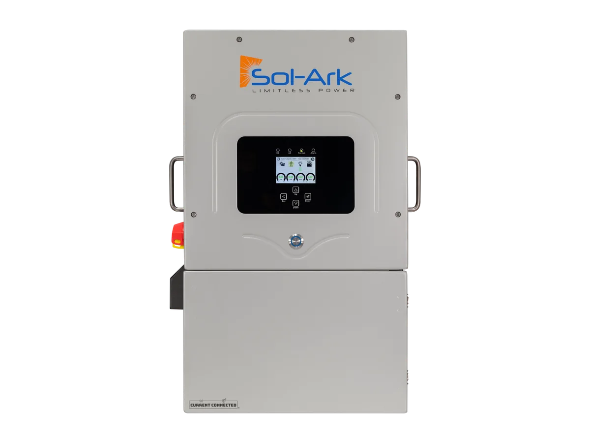 Sol-Ark 12K-2P 48V 9kW All-in-One Hybrid Inverter, 12kW PV Input, IP65 Split-Phase Inverter, UL 1741 & UL 9540