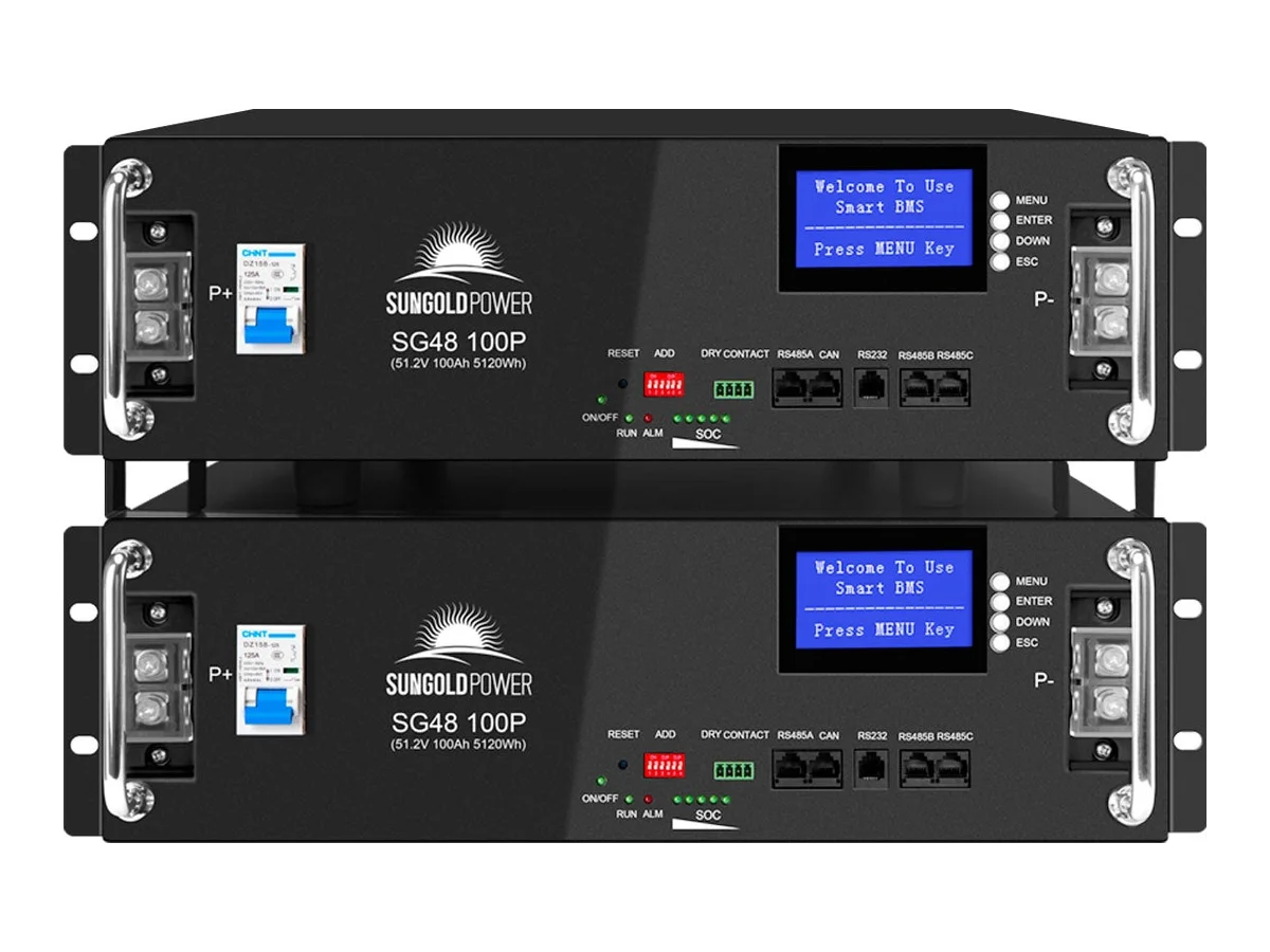 2 X 48V 100AH Server Rack LiFePO4 Lithium Battery SG48100P UL1973 UL9540A
