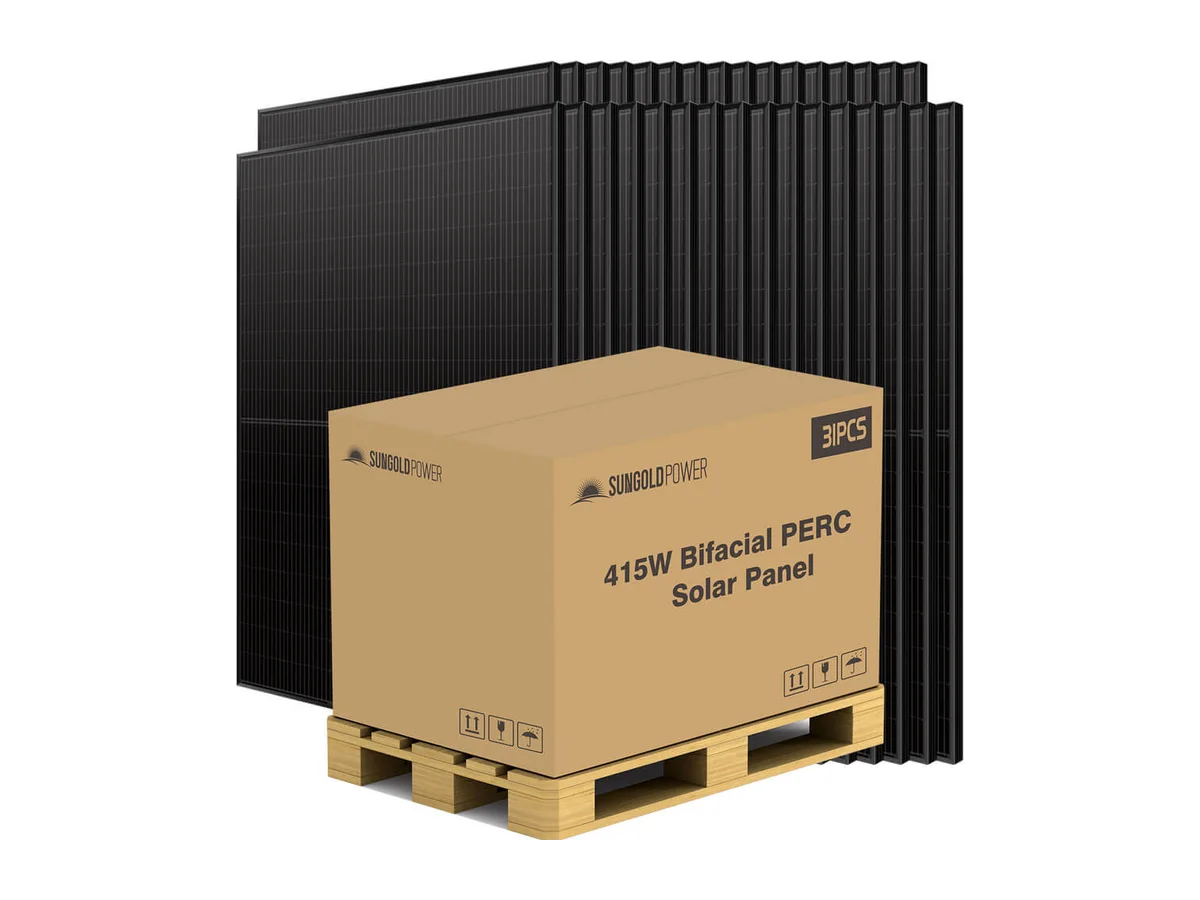 415W Bifacial PERC Solar Panel | SGP-415-BBS (31 PANELS) UL61730 CEC Listed