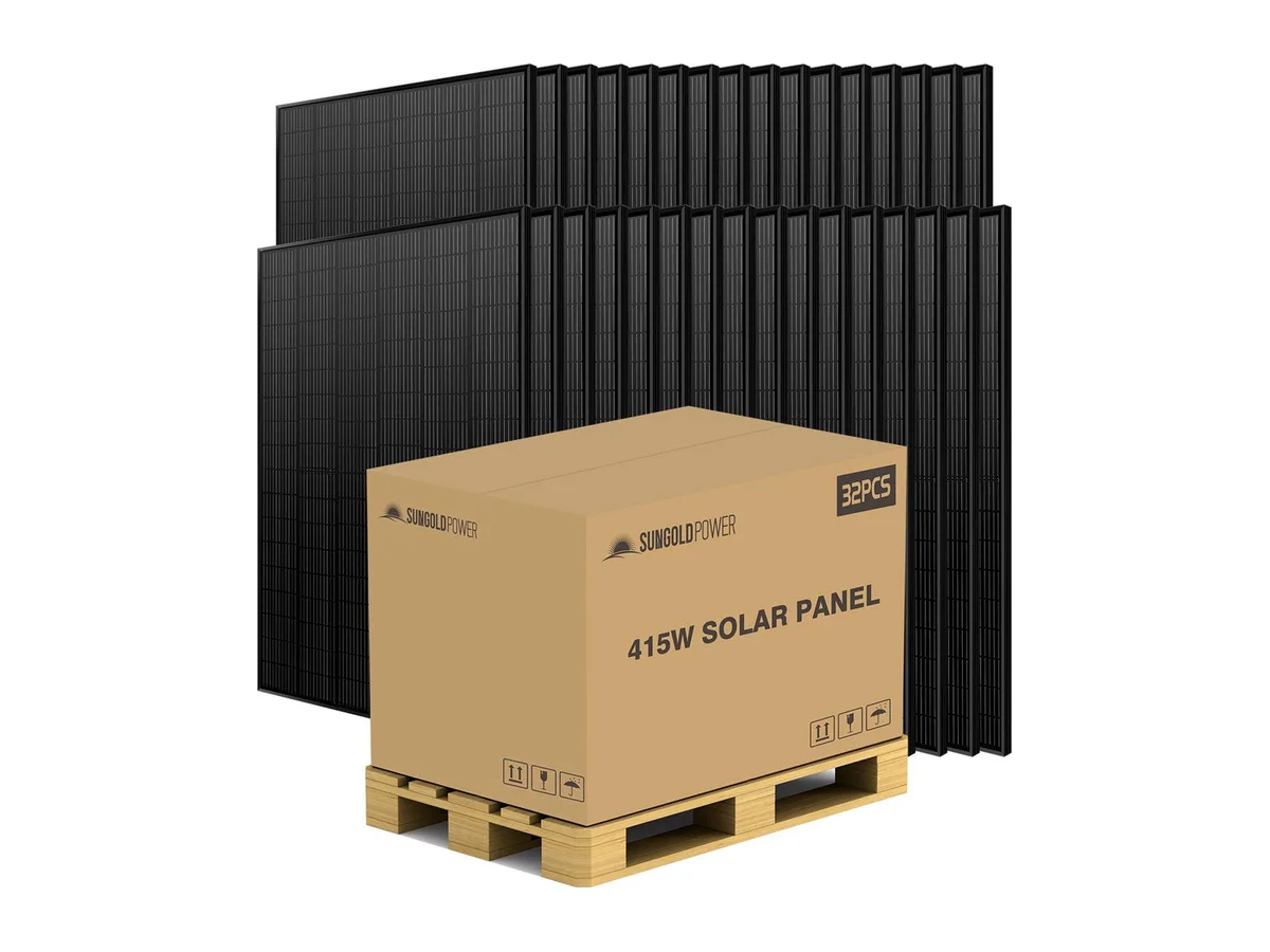 415W MONO BLACK PERC SOLAR PANEL FULL PALLET (32 PANELS) UL 61730 CEC Listed