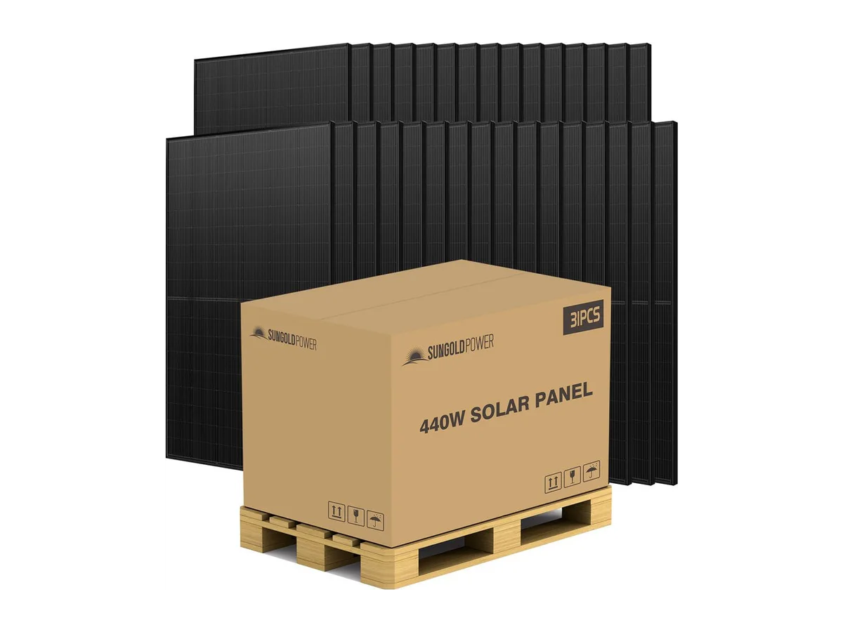440W MONO BLACK N-Type SOLAR PANEL FULL PALLET (31 PANELS) UL61730 CEC Listed